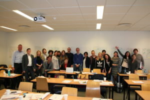All participants together with Erlend Bullvåg, PhD Dean at Nord University 